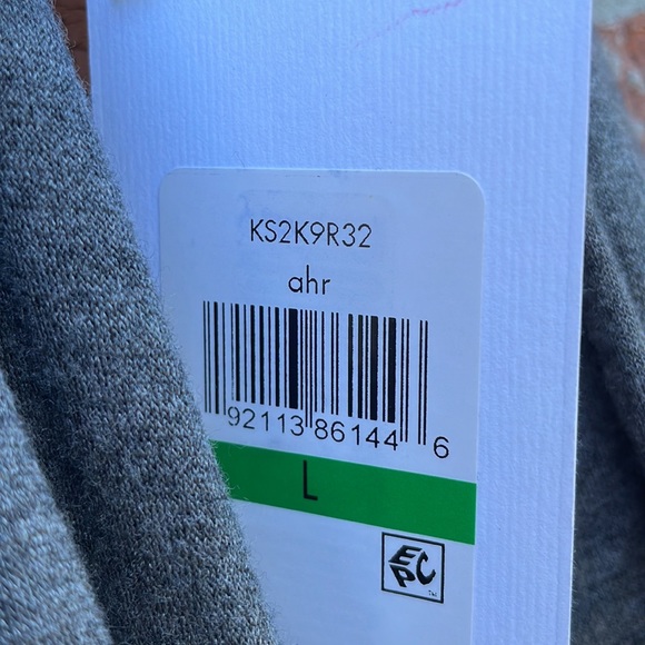 Kensie Size Large Woman's Gray NWT Dress Modern Design Stretch Long Sleeve - Picture 2 of 15